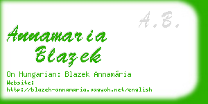 annamaria blazek business card